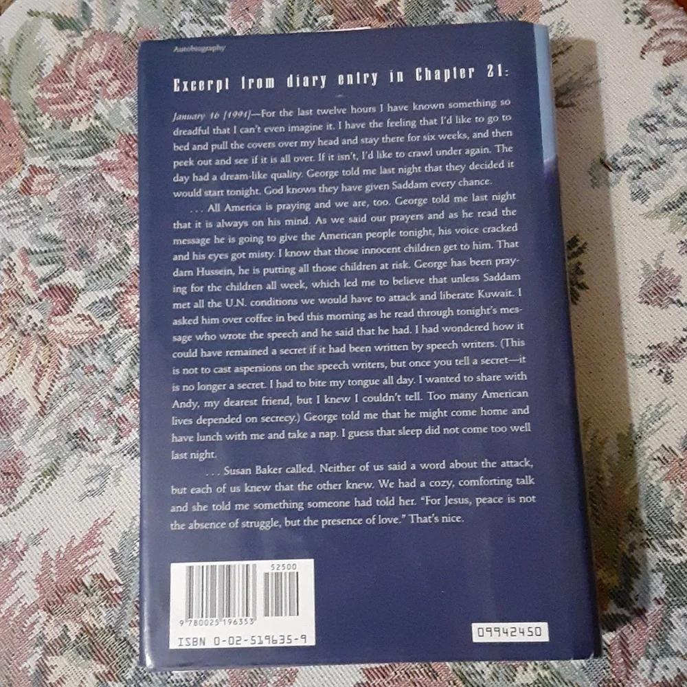A Memoir Barbara Bush Hardcover Book